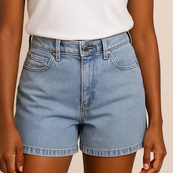 Liz Claiborne Lizwear Vintage High-Waisted Denim Shorts | 100% Cotton | 8 Petite - Picture 3 of 6